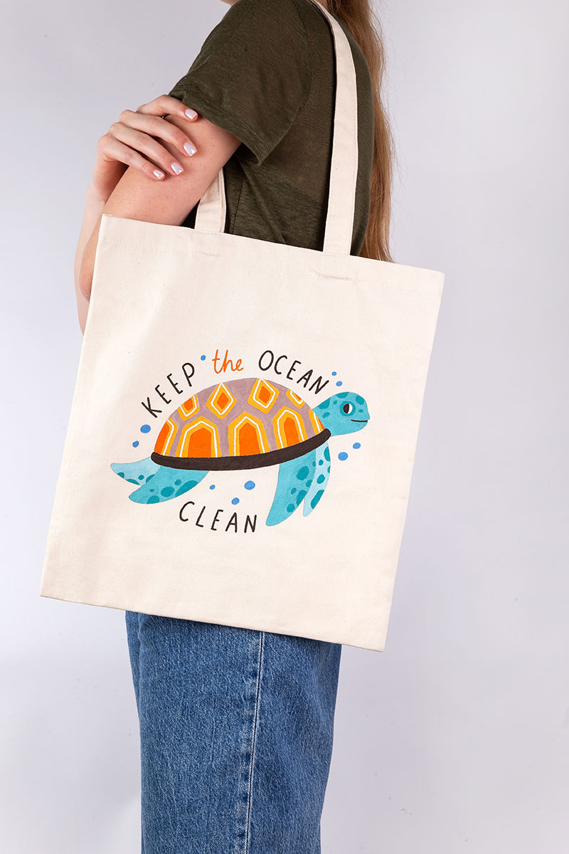 картинка Раскраска на сумке "Чистый океан" от магазина Стежочек
