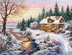 картинка Набор для вышивания "Зима. К вечеру" от магазина Стежочек
