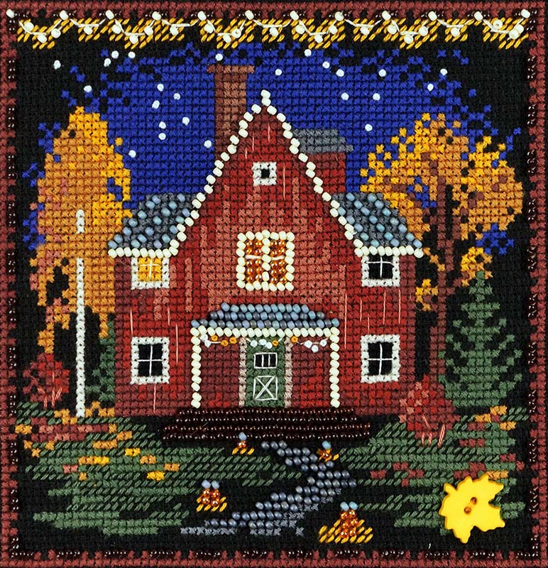 картинка Набор для вышивания "Осенний домик" от магазина Стежочек