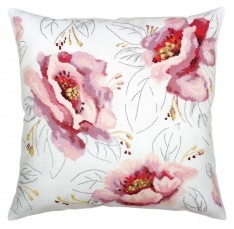 картинка Набор для вышивания "Нежность розовых цветов" (подушка) от магазина Стежочек