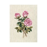 картинка Набор для вышивания "Розы на льняной ткани" от магазина Стежочек
