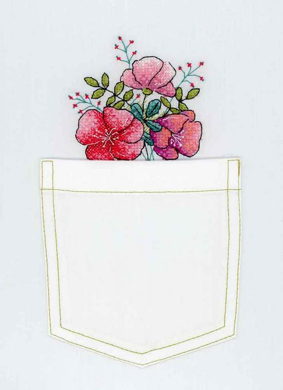 картинка В-249 Набор для вышивания на одежде "Алое очарование" от магазина Стежочек