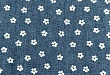 картинка Ткань джинсовая "Цветок-1", цвет синий/белый от магазина Стежочек