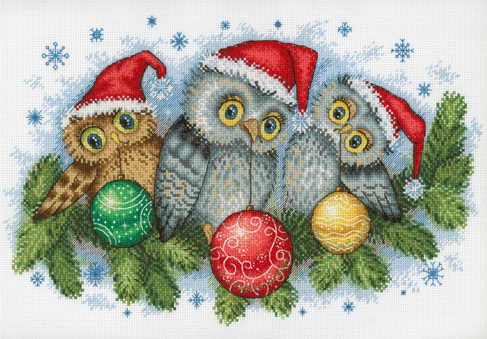 картинка Набор для вышивания "Рождественские помощники" от магазина Стежочек