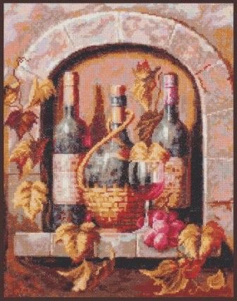 картинка Набор для вышивания "Натюрморт с вином" от магазина Стежочек