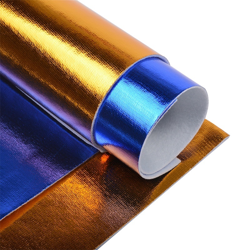 картинка Набор листового фетра (металлик), толщина 1,4 мм, 4 л./уп., цвета синий/золото от магазина Стежочек