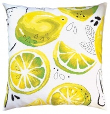 картинка Набор для вышивания "Желтые лимоны" (подушка) от магазина Стежочек