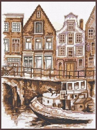 картинка Набор для вышивания "Набережная Амстердама" от магазина Стежочек