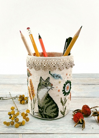 картинка Набор для создания карандашницы "Кошки-мышки" от магазина Стежочек