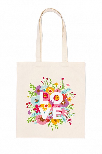 картинка Раскраска на сумке "Цвет любви" от магазина Стежочек