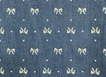 картинка Ткань джинсовая "Бантик", цвет синий от магазина Стежочек