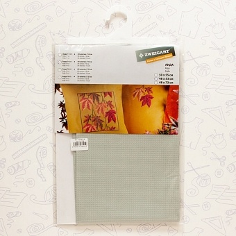 картинка Канва в упаковке Stern-Aida 14 ct, отрез 48 х 53 см, цвет серый (grey) от магазина Стежочек