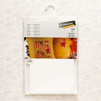 картинка Канва в упаковке Stern-Aida 14 ct, отрез 48 х 73 см, цвет белый (white) от магазина Стежочек