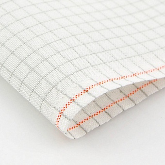 картинка Канва в упаковке Easy Count Grid Murano 32 ct, отрез 48х68 см, цвет № 1219 белый c исчезающими линиями (grey grid) от магазина Стежочек