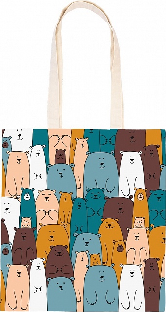 картинка Раскраска на сумке "Милые медвежата" от магазина Стежочек