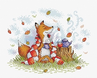 картинка Набор для вышивания "Осеннее чаепитие" от магазина Стежочек