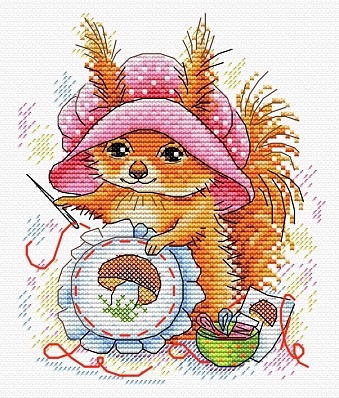 картинка Набор для вышивания "Рыжая рукодельница" от магазина Стежочек
