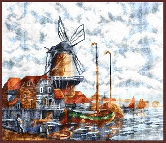 картинка Набор для вышивания "Голландский пейзаж" от магазина Стежочек