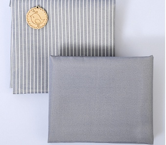 картинка Набор тканей для шитья "Стильный серый", 2 отреза 55х75 см и 50х55 см от магазина Стежочек