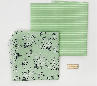 картинка Набор тканей для шитья "Зеленая лагуна", 2 отреза 50х50 см от магазина Стежочек