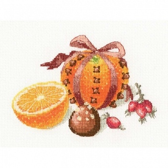 картинка Набор для вышивания "Новогодний фрукт" от магазина Стежочек