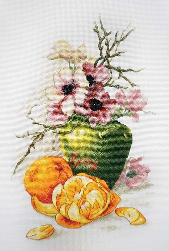 картинка Набор для вышивания "Анемоны и апельсины" (по картине К. Кляйн) от магазина Стежочек