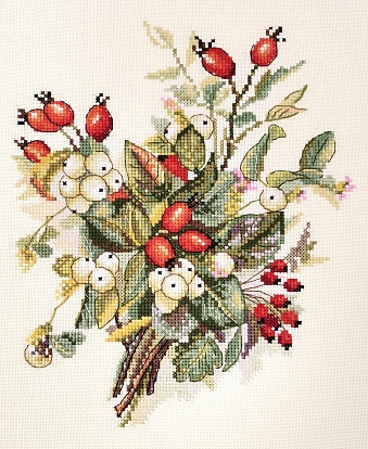 картинка Набор для вышивания "Осенние ягоды" от магазина Стежочек